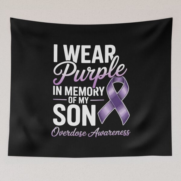 Item preview, I Wear Purple In Memory Of My Son Overdose Awareness designed and sold by RustsyMin.
