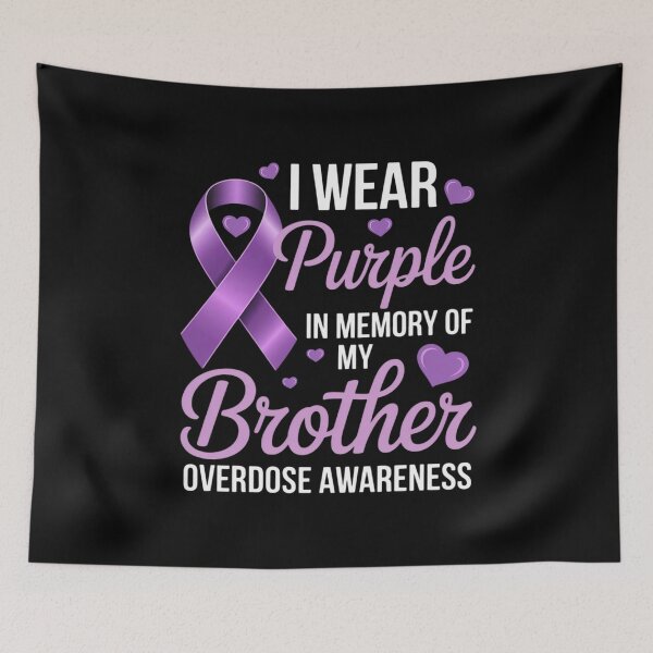 Item preview, I Wear Purple In Memory Of My Brother Overdose Awareness designed and sold by RustsyMin.