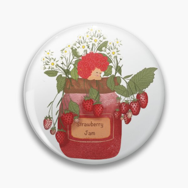 Item preview, Strawberry Jam Jar with Cute Girl designed and sold by Dintheo.
