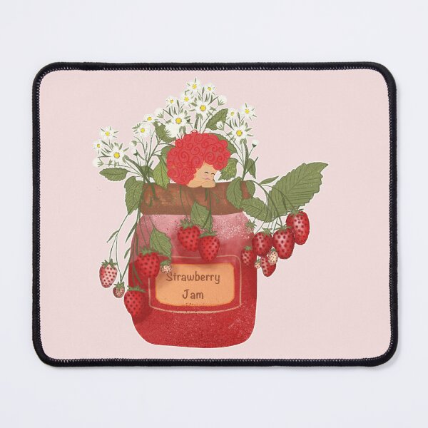 Item preview, Strawberry Jam Jar with Cute Girl designed and sold by Dintheo.
