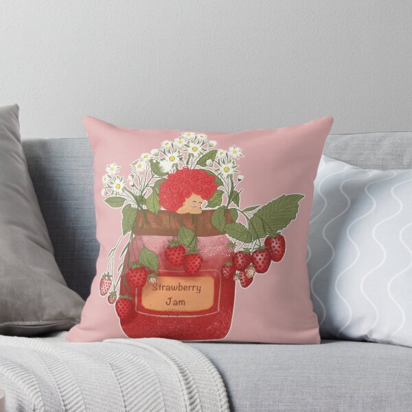 Item preview, Strawberry Jam Jar with Cute Girl designed and sold by Dintheo.