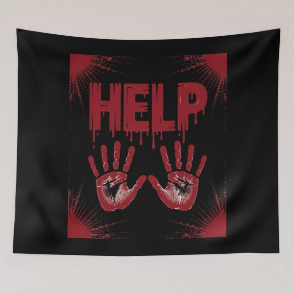 Item preview, Help Bloody Handprint Halloween Matching Mens designed and sold by RustsyMin.