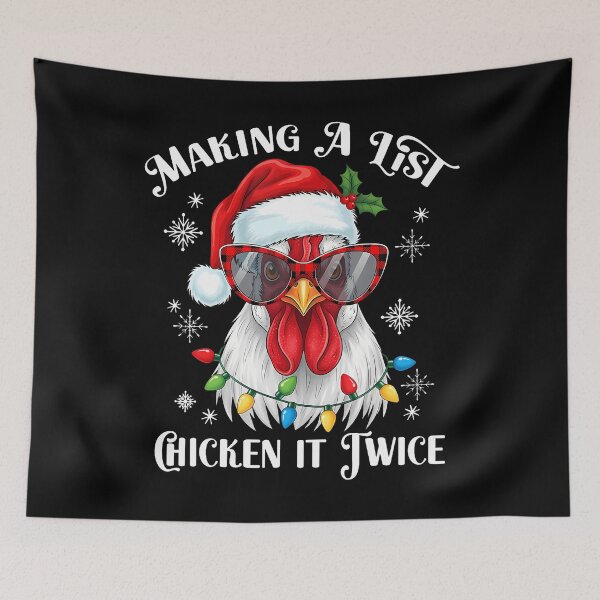 Item preview, Making A List Chicken It Twice Christmas Chicken Sunglasses designed and sold by CleoRoseanna.