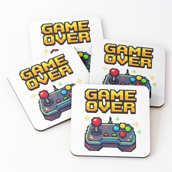 Item preview, Game Over Retro Pixel Art Arcade Gamer Tee designed and sold by Quillway.