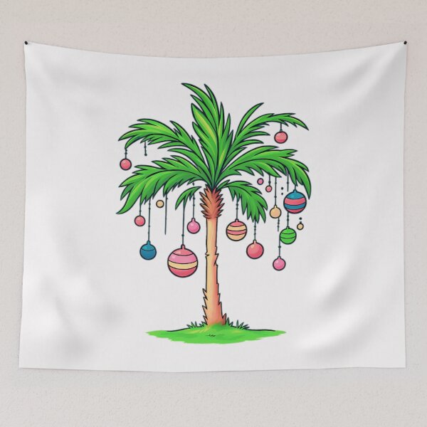 Item preview, Tropical Palm Tree Christmas Lights Funny Holiday Decor Island Beach Vibe Colorful Ornament Design for Summer Lovers designed and sold by johnfitz-tee.