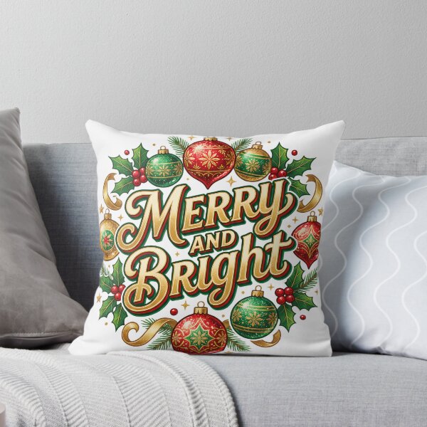 Item preview, Merry and Bright Vintage Christmas Ornaments Tee designed and sold by Quillway.