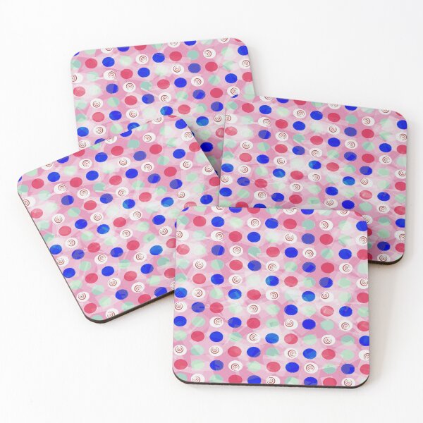 Item preview, Colordots on pink designed and sold by JustLagoons.