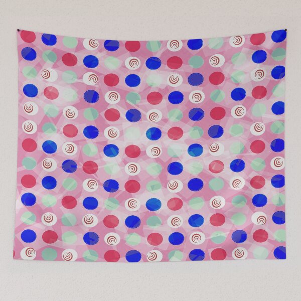 Item preview, Colordots on pink designed and sold by JustLagoons.
