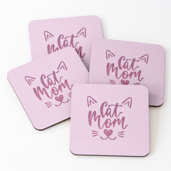 Item preview, Cat Mom Glitter Pink Sparkle Whiskers Cute Pet Art designed and sold by anandsiva2703.