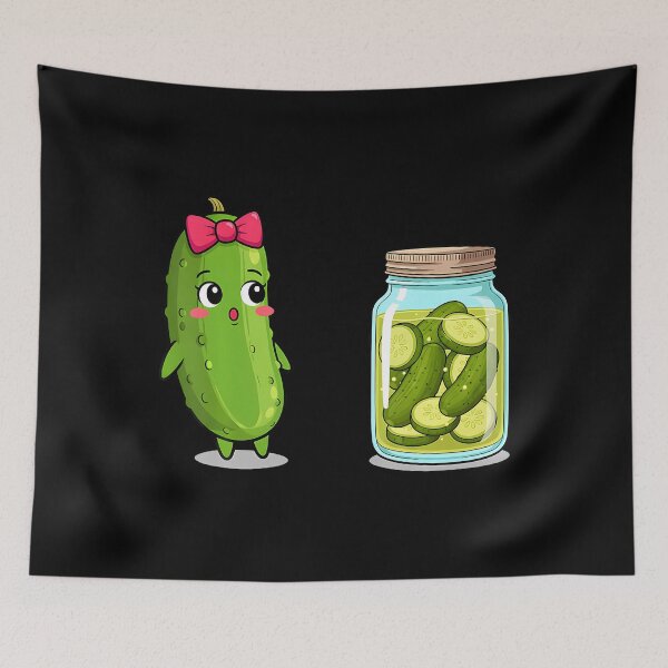 Item preview, Funny Pickle Surprise A Cucumber And A Jar Of Sliced Pickles designed and sold by CaraJennie.