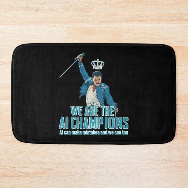 Item preview, We Are The AI Champions - Freddie Mercury Queen Parody - Freddie Mercury designed and sold by JayeAdorableCat.