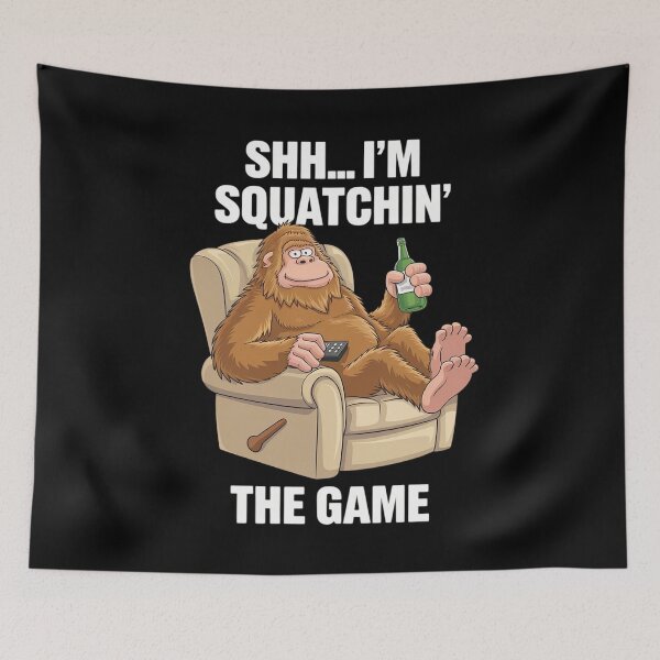 Item preview, Shh Im Watching The Game Bigfoot Football Game Day Sasquatch designed and sold by PowAcademy.