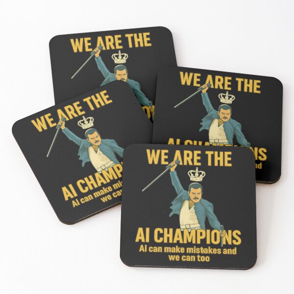 Item preview, We Are The AI Champions - Freddie Mercury Queen Parody - Freddie Mercury designed and sold by JayeAdorableCat.