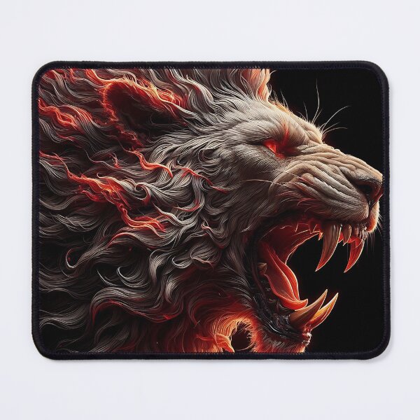 Item preview, Wild Lion of Fire designed and sold by GalleryBrisArt.