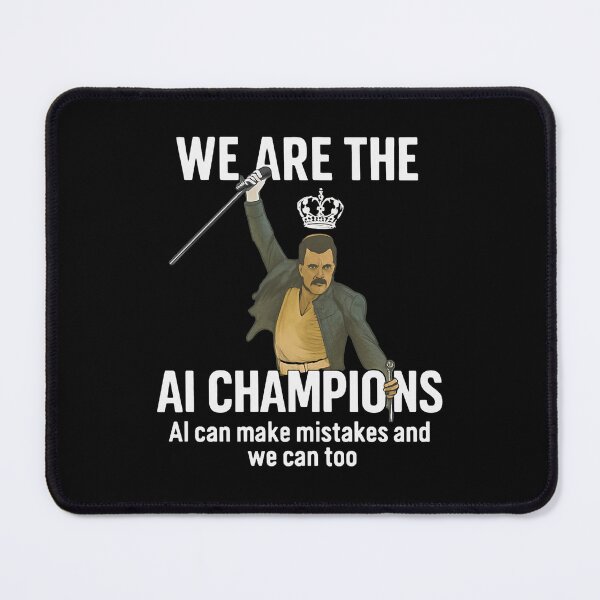 Item preview, We Are The AI Champions - Freddie Mercury Queen Parody - Freddie Mercury designed and sold by JayeAdorableCat.