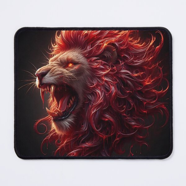 Item preview, Wild Lion of Fire designed and sold by GalleryBrisArt.