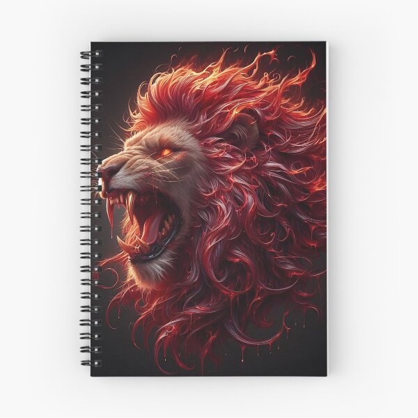 Item preview, Wild Lion of Fire designed and sold by GalleryBrisArt.