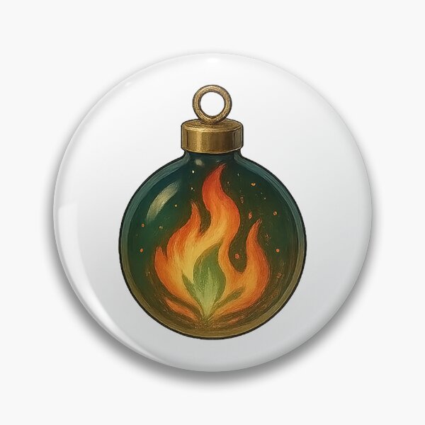 Item preview, Hollyfire Potion Orb Ornament – Alche-Arts Christmas sticker designed and sold by AlcheArtsStudio.