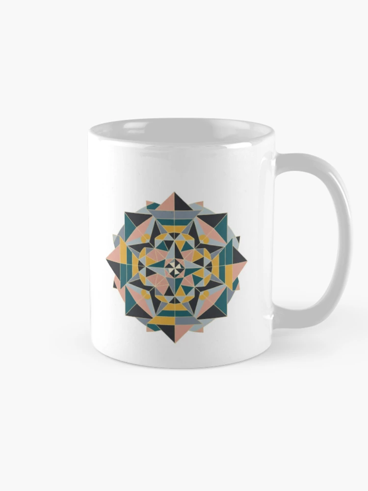 Thumbnail 3 of 6, Coffee Mug, Abstract Geometric Pattern | Minimalist Design Transparent designed and sold by Raju2018.