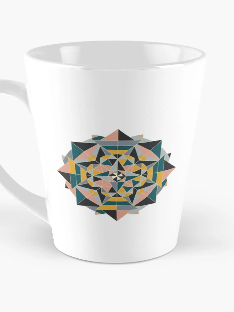 Thumbnail 3 of 4, Coffee Mug, Abstract Geometric Pattern | Minimalist Design Transparent designed and sold by Raju2018.