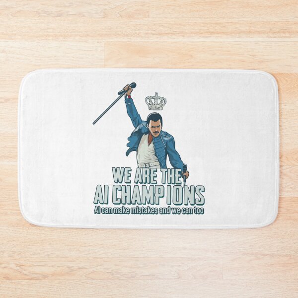 Item preview, We Are The AI Champions - Freddie Mercury Queen Parody - Freddie Mercury designed and sold by JayeAdorableCat.