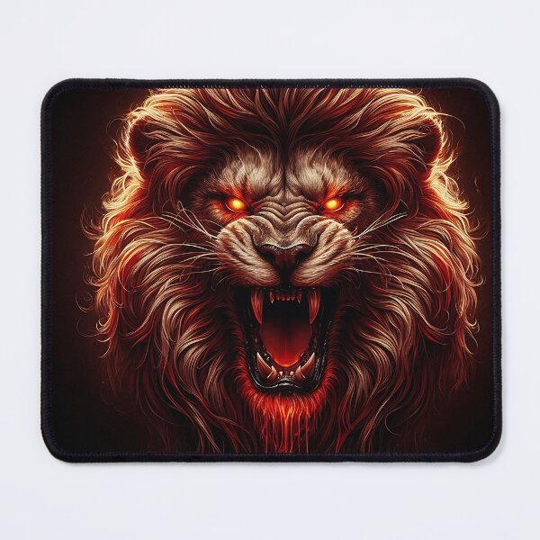 Item preview, Wild Lion of Fire designed and sold by GalleryBrisArt.