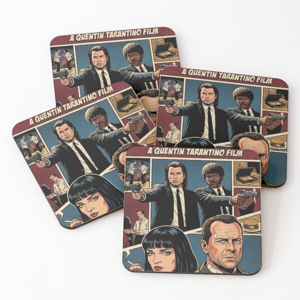 Item preview, Classic Pulp Fiction Movie Poster in Retro Comic Book Style – Fan Art Illustration designed and sold by Pisces92.