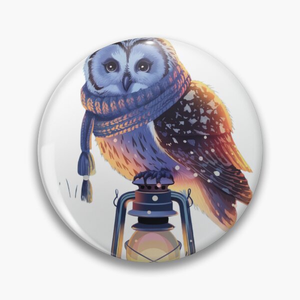 Item preview, Crystal Glow Winter Owl – Magical Fantasy Snow Illustration designed and sold by Shop9999.