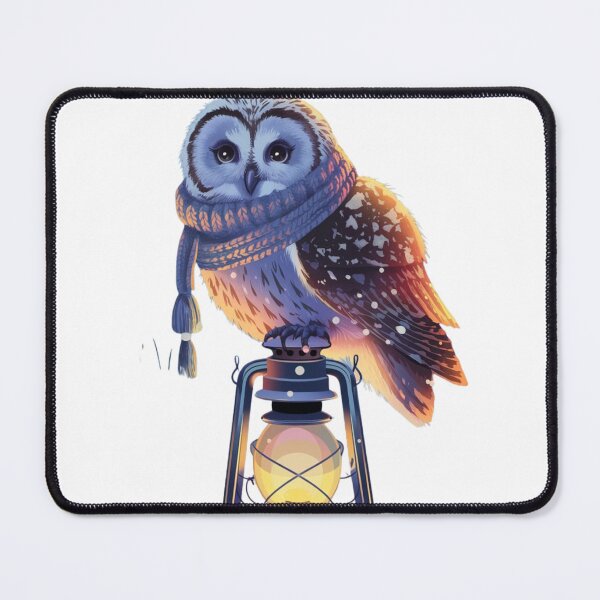 Item preview, Crystal Glow Winter Owl – Magical Fantasy Snow Illustration designed and sold by Shop9999.
