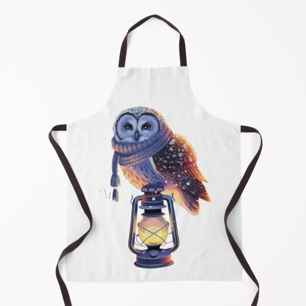 Item preview, Crystal Glow Winter Owl – Magical Fantasy Snow Illustration designed and sold by Shop9999.