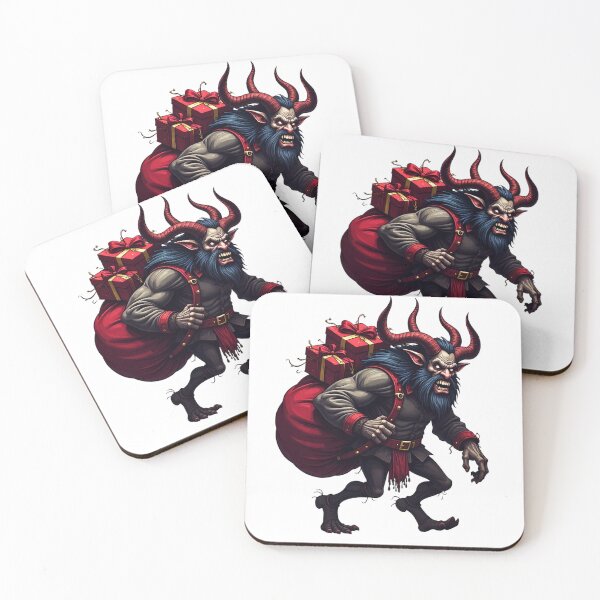 Item preview, Dark Fantasy Krampus with Creepy Gift Sack – Gothic Christmas Illustration designed and sold by Alquimia Lunar.