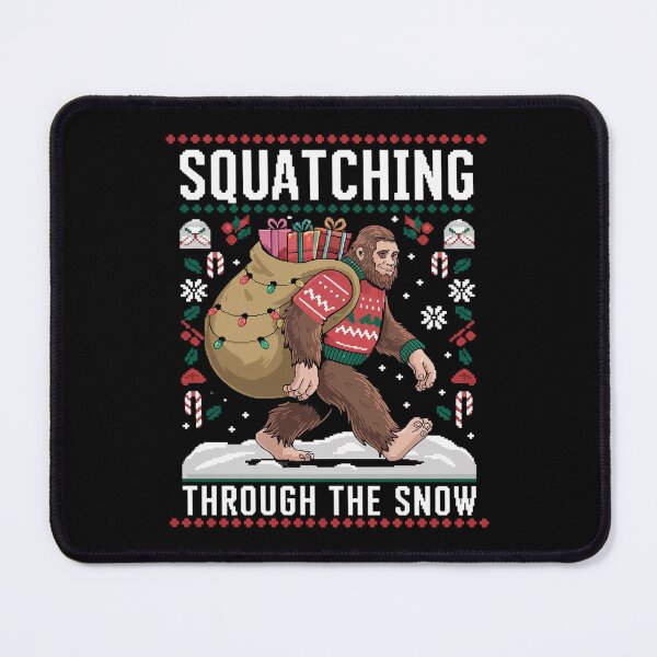 Item preview, Squatching Through The Snow Squatch Rock Bigfoot Christmas designed and sold by PowAcademy.