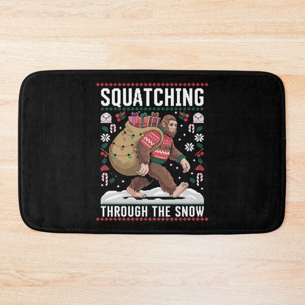 Item preview, Squatching Through The Snow Squatch Rock Bigfoot Christmas designed and sold by PowAcademy.