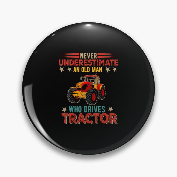Item preview, Vintage Never Underestimate An Old Man Drives Tractor Driver designed and sold by DonnieSandra.