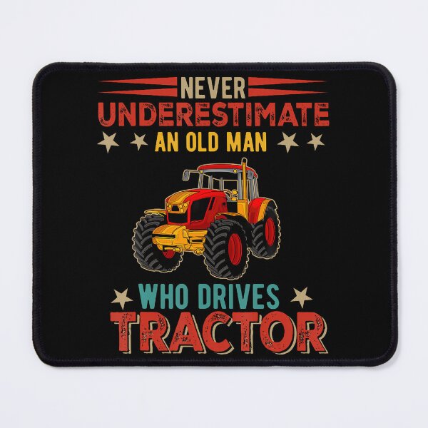 Item preview, Vintage Never Underestimate An Old Man Drives Tractor Driver designed and sold by DonnieSandra.