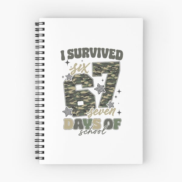 Item preview, Camo I Survived Six Sven Day Of School, Funny Meme, Genz Slang designed and sold by vintagearttee.