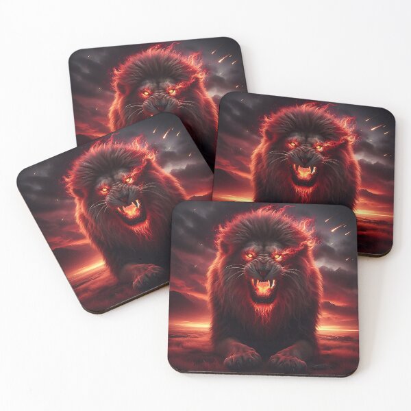 Item preview, Wild Lion of Fire designed and sold by GalleryBrisArt.