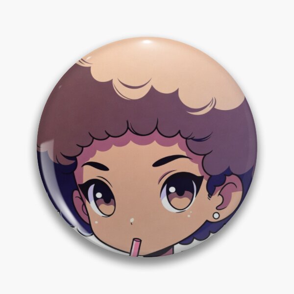 Item preview, Chibi Afro Girl with Boba Tea – Cute Pastel Aesthetic Illustration Black Girl Magic  designed and sold by Luna Studios.