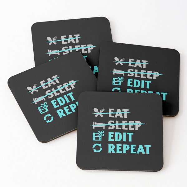 Item preview, Eat Sleep Edit Repeat Funny Content Creators Video Editor designed and sold by DonnieSandra.