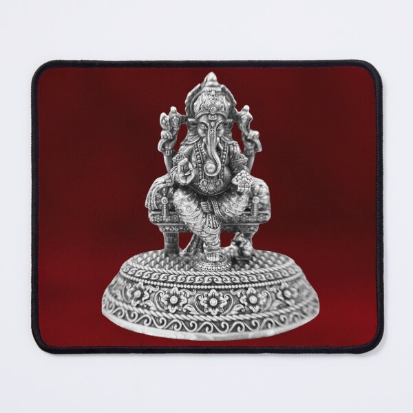 Item preview, Sacred Ganesha Statue in Antique Silver – Spiritual Artwork designed and sold by Ramsankar Vasu.