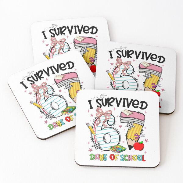 Item preview, Couquette I Survived Six Sven Day Of School, Back To School , Genz Slang, Funny Teacher designed and sold by vintagearttee.