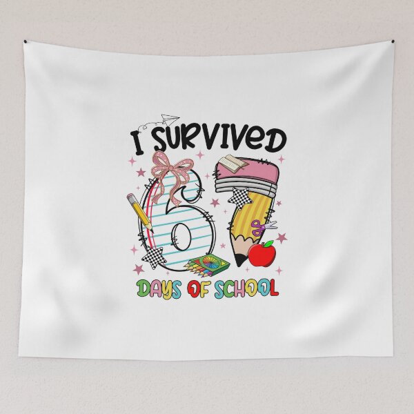 Item preview, Couquette I Survived Six Sven Day Of School, Back To School , Genz Slang, Funny Teacher designed and sold by vintagearttee.