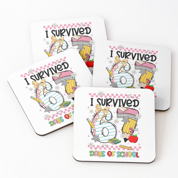 Item preview, Checkered Couquette I Survived Six Sven Day Of School, Back To School , Genz Slang, Funny Teacher designed and sold by vintagearttee.
