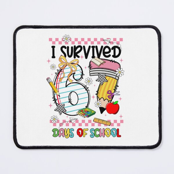 Item preview, Checkered Couquette I Survived Six Sven Day Of School, Back To School , Genz Slang, Funny Teacher designed and sold by vintagearttee.