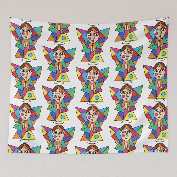 Item preview, Christmas angel Picasso inspired designed and sold by PattysNco.