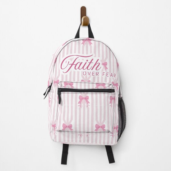 Item preview, Faith Over Fear Pink Ribbon Design – Girly Christian Pattern Aesthetic designed and sold by Faith Threads.