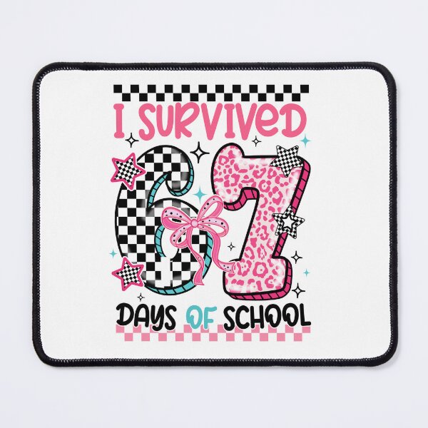 Item preview, Leopard Cute Couquette I Survived Six Sven Day Of School, Back To School, Funny Student designed and sold by vintagearttee.