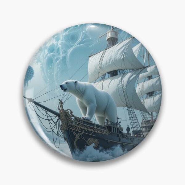 Item preview, Celestial Polar Bear Voyage – Surreal Winter Fantasy Adventure designed and sold by PixelVibe782.
