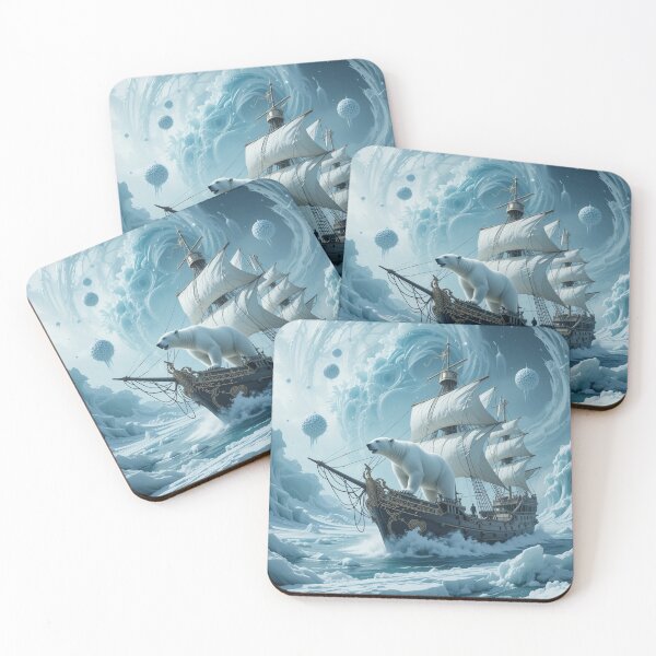 Item preview, Celestial Polar Bear Voyage – Surreal Winter Fantasy Adventure designed and sold by PixelVibe782.