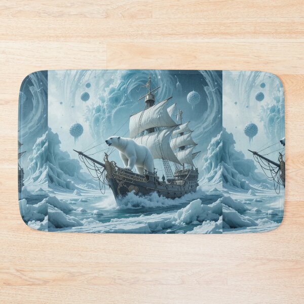 Item preview, Celestial Polar Bear Voyage – Surreal Winter Fantasy Adventure designed and sold by PixelVibe782.